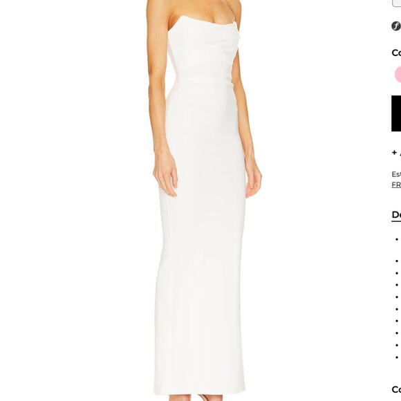Michael Costello x REVOLVE Briggs Gown - Ivory - Picture 2 of 5